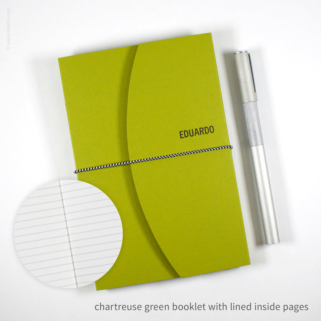 Contour Booklet with Chartreuse Green Cover (