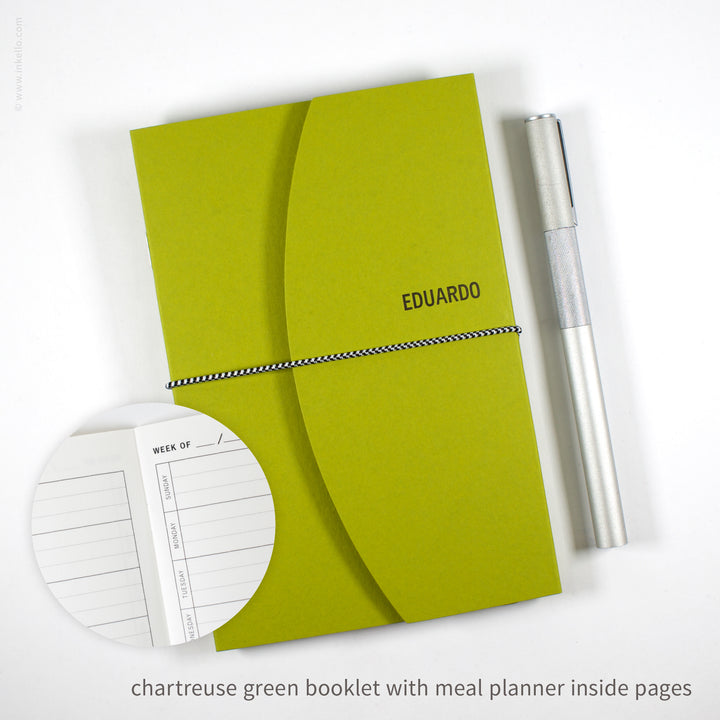 Contour Booklet with Chartreuse Green Cover (