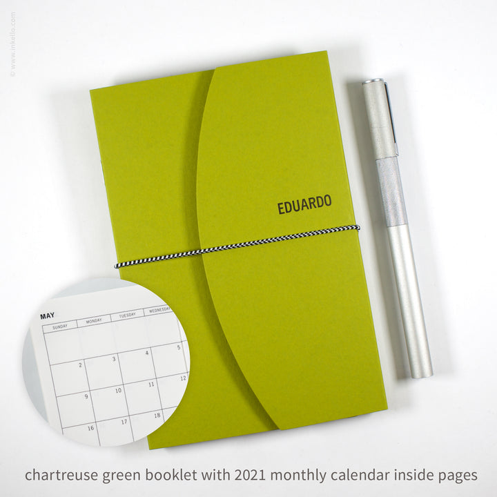 Contour Booklet with Chartreuse Green Cover (