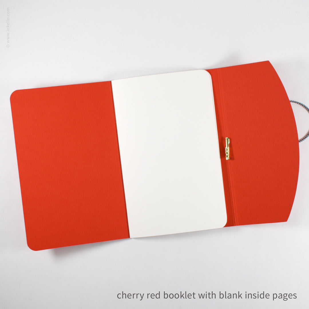 Contour Booklet with Cherry Red Cover (