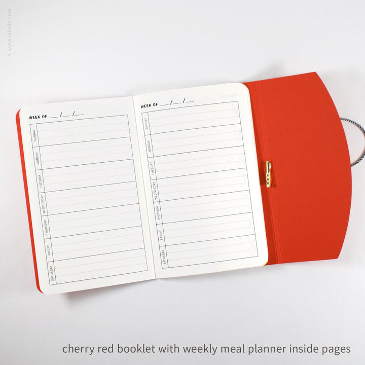Contour Booklet with Cherry Red Cover (