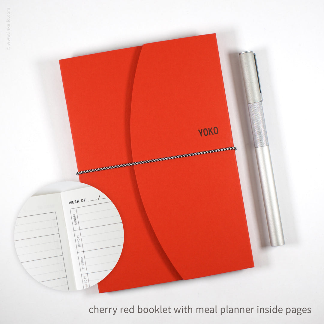 Contour Booklet with Cherry Red Cover (