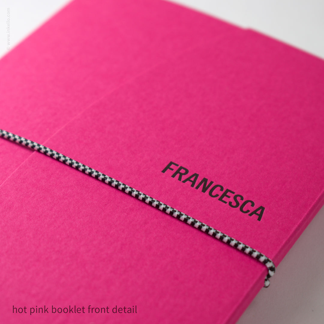 Contour Booklet with Hot Pink Cover (