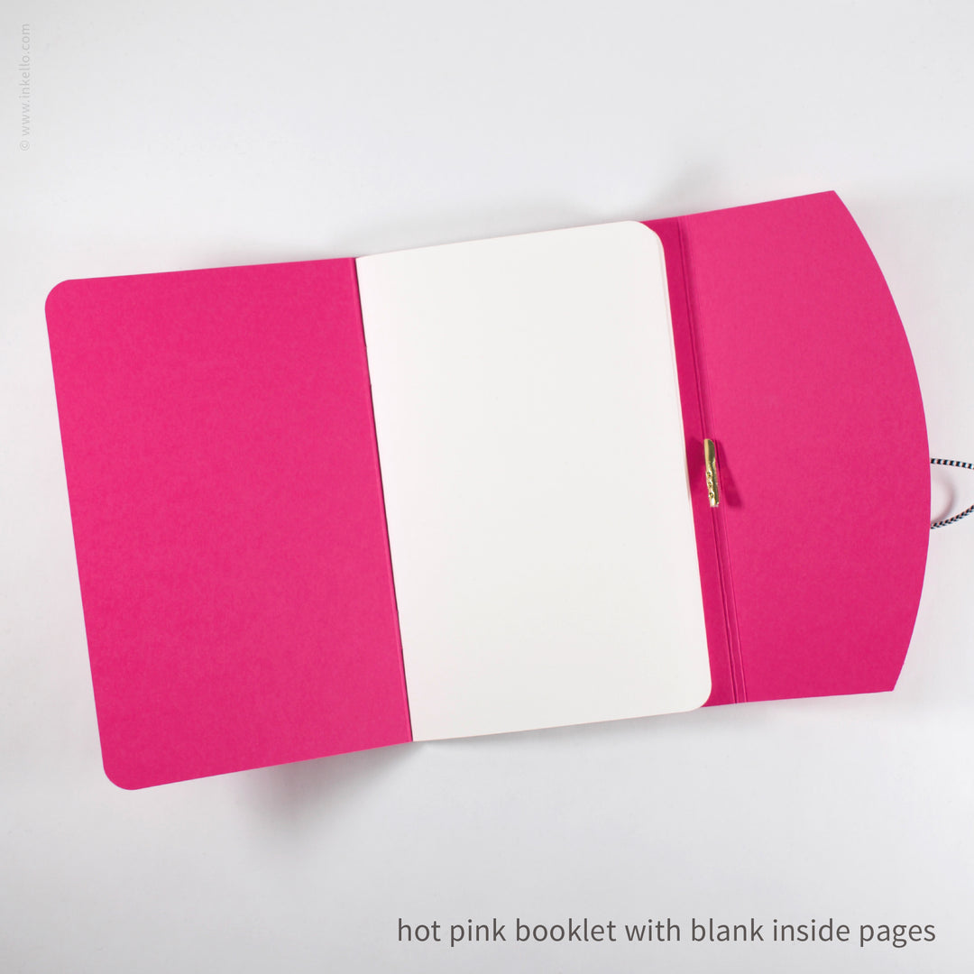 Contour Booklet with Hot Pink Cover (