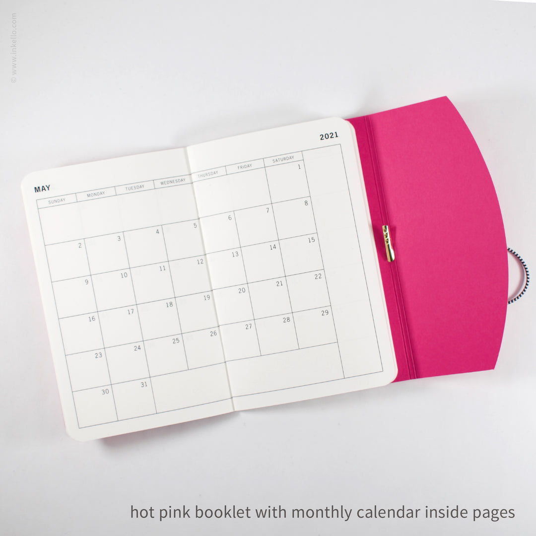 Contour Booklet with Hot Pink Cover (