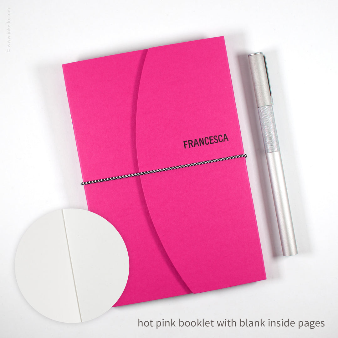 Contour Booklet with Hot Pink Cover (
