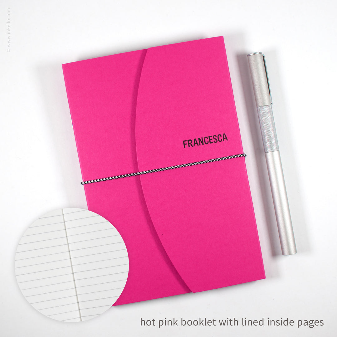 Contour Booklet with Hot Pink Cover (