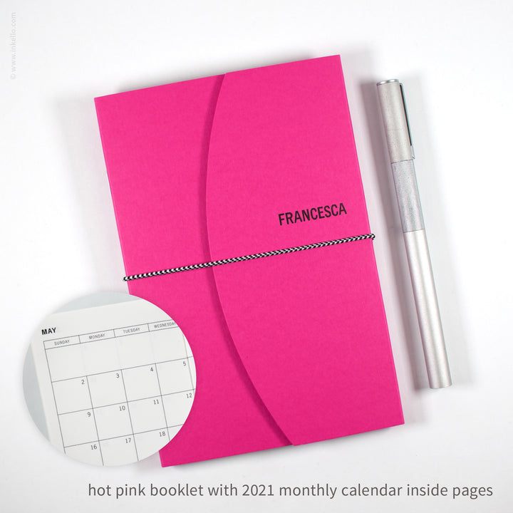 Contour Booklet with Hot Pink Cover (
