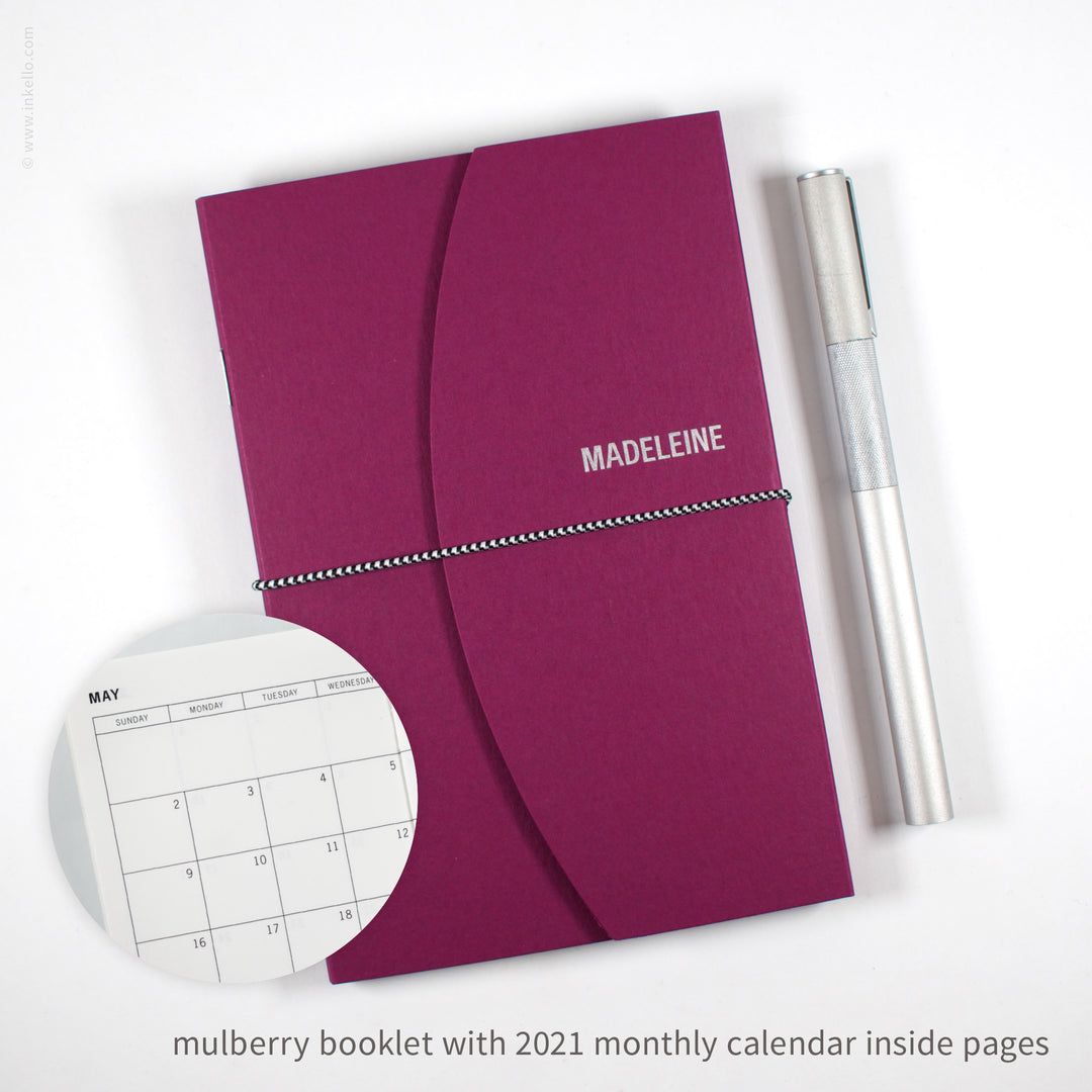Contour Booklet with Mulberry Cover (