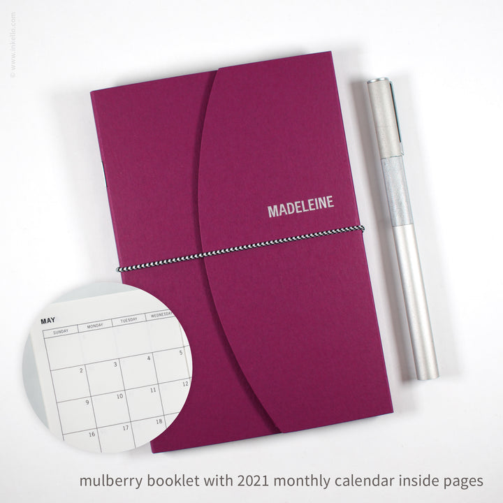 Contour Booklet with Mulberry Cover (