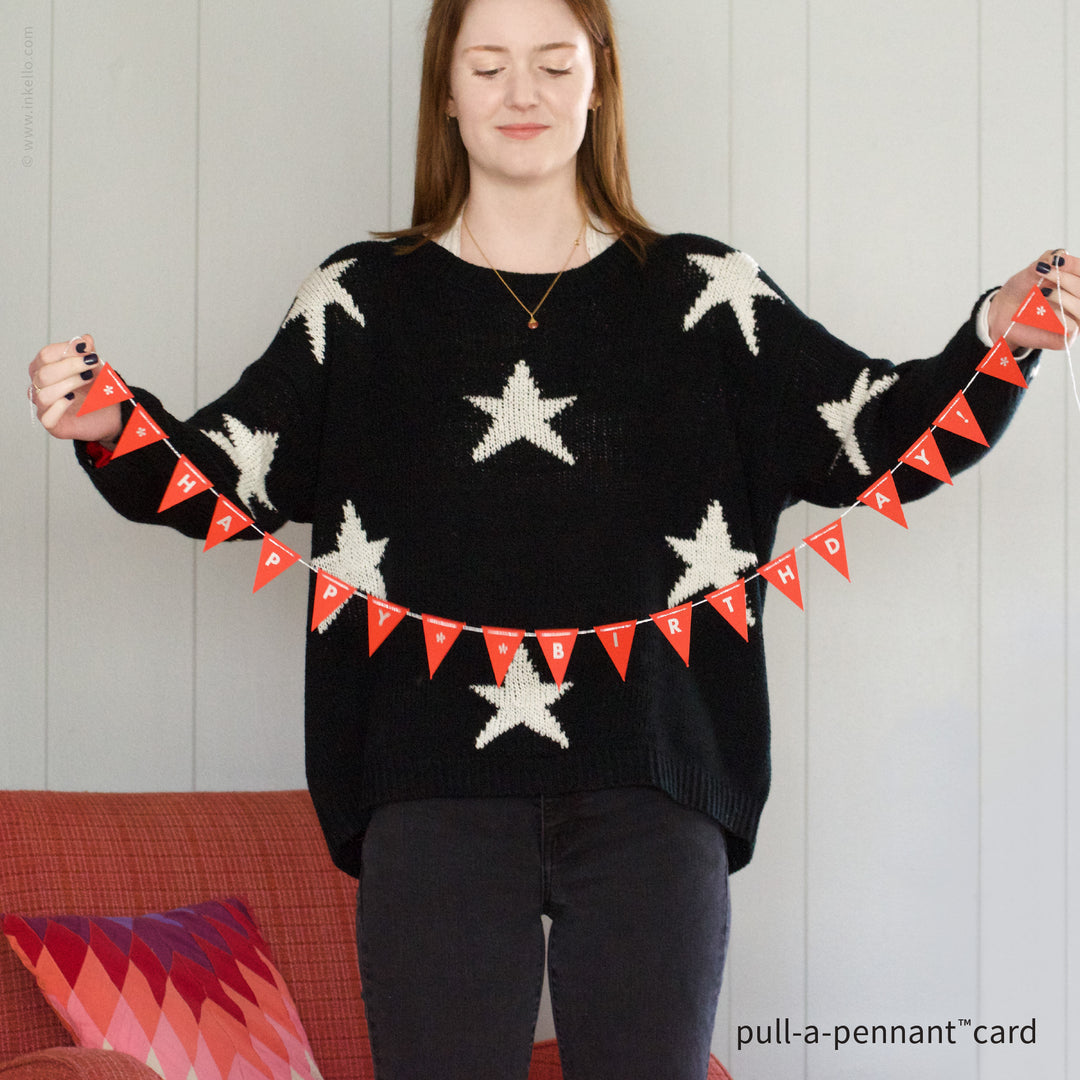 Birthday Pull-A-Pennant™ Greeting Card (