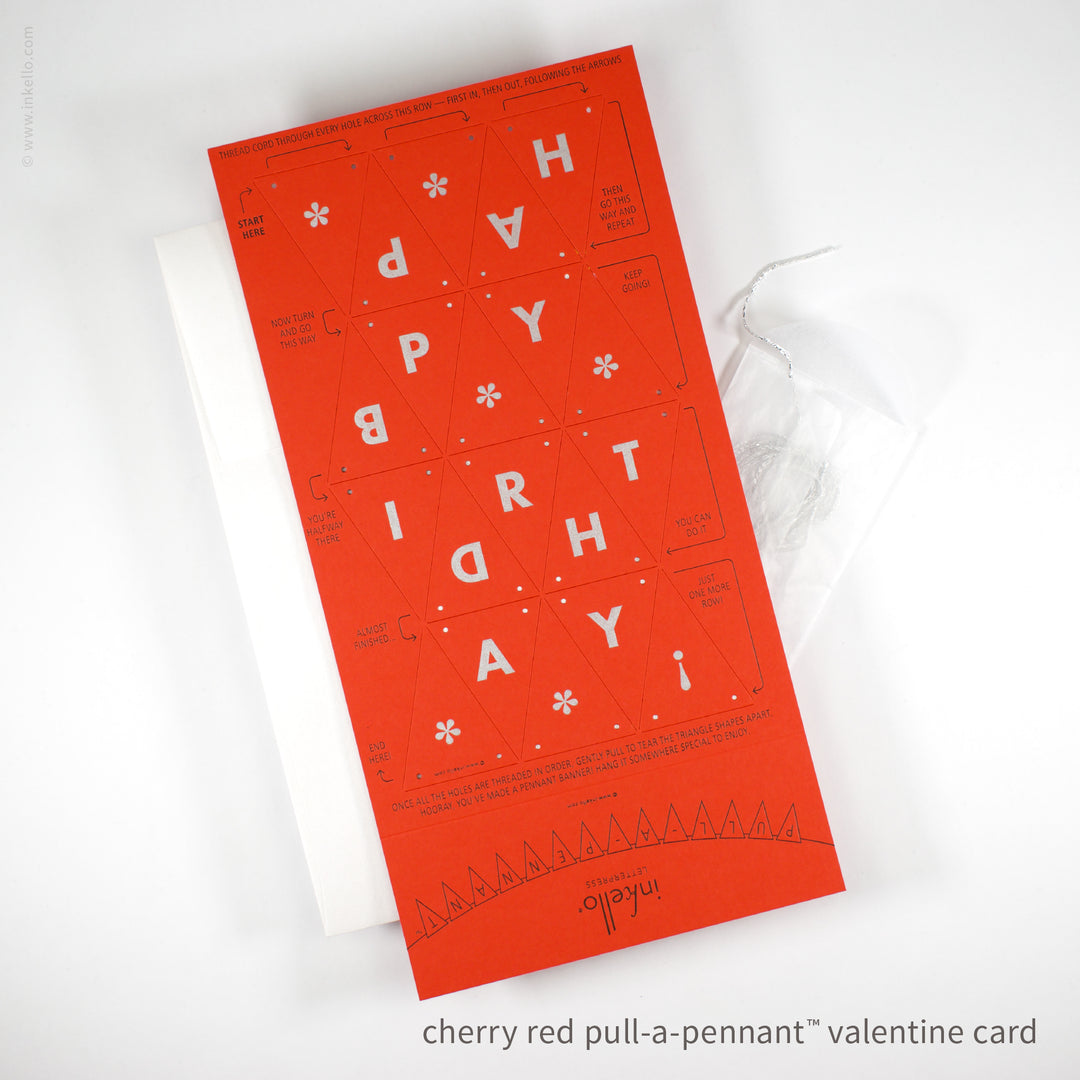 Valentine Pull-A-Pennant™ Greeting Card (