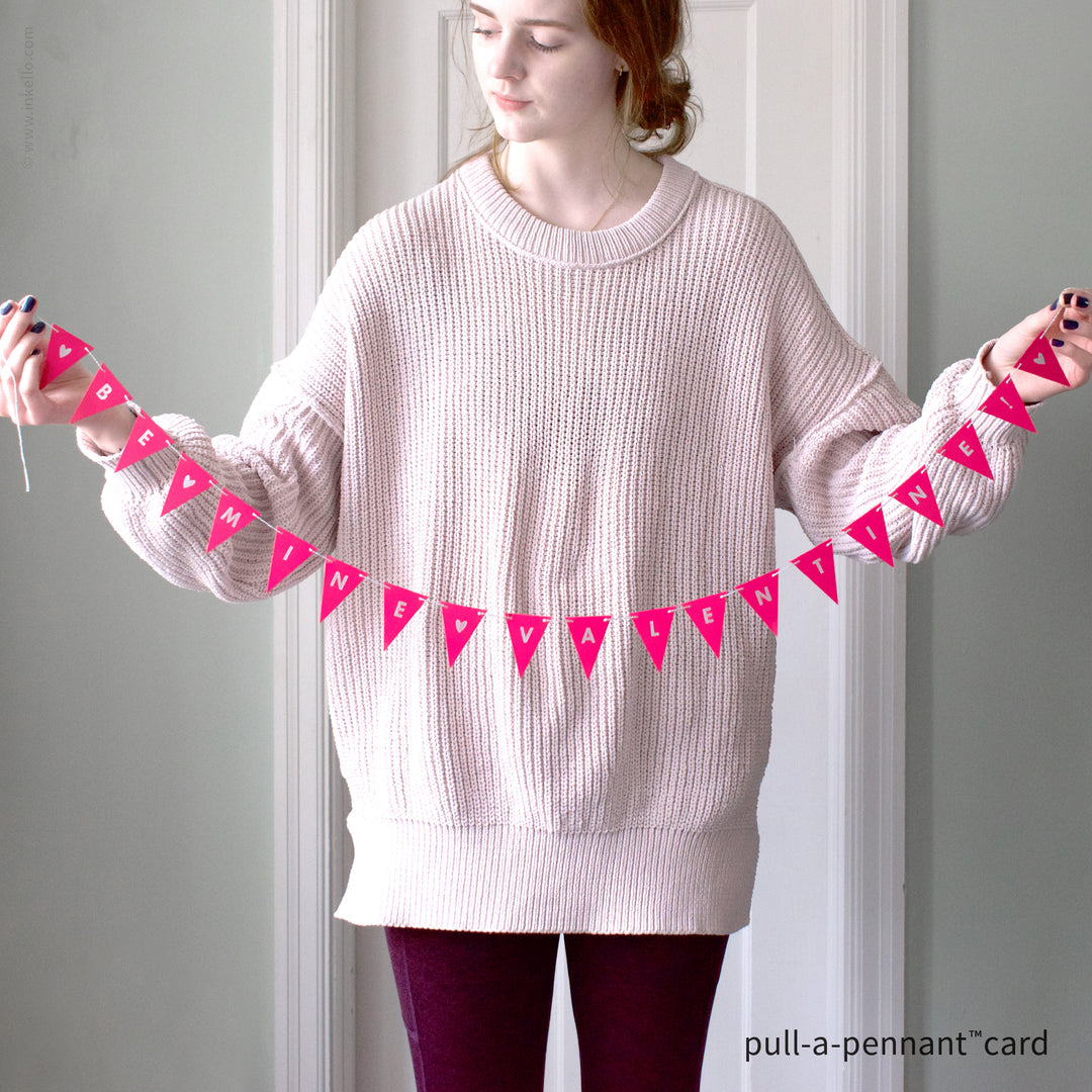Valentine Pull-A-Pennant™ Greeting Card (