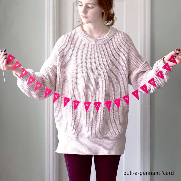 Valentine Pull-A-Pennant™ Greeting Card (