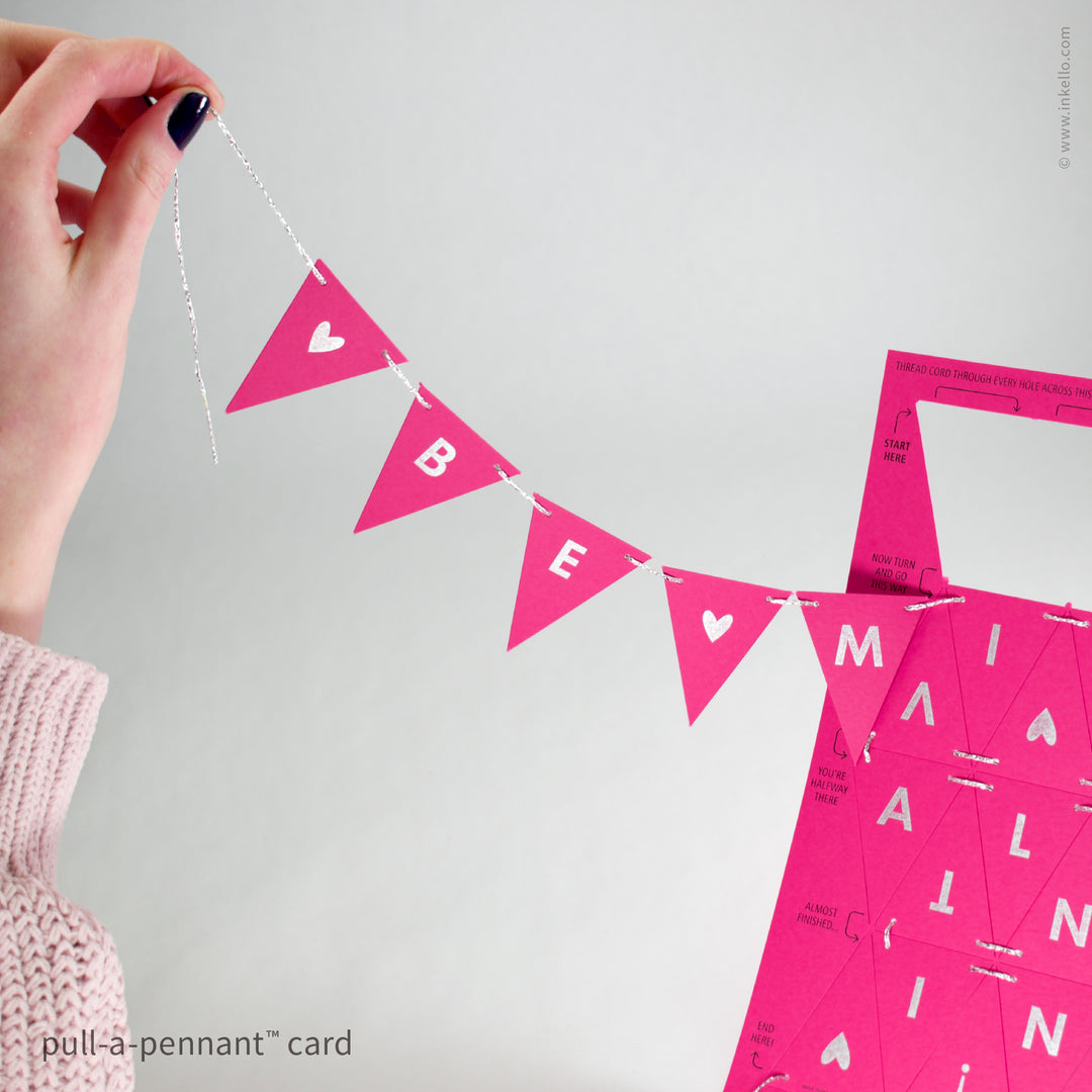 Valentine Pull-A-Pennant™ Greeting Card (