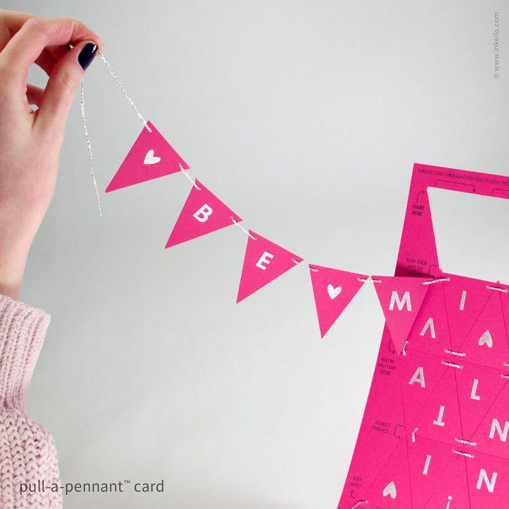 Valentine Pull-A-Pennant™ Greeting Card (