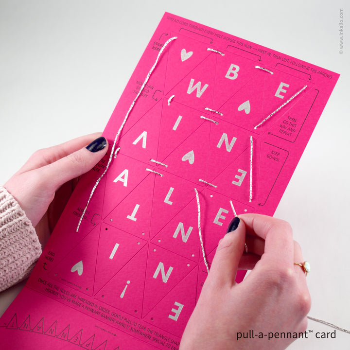 Valentine Pull-A-Pennant™ Greeting Card (