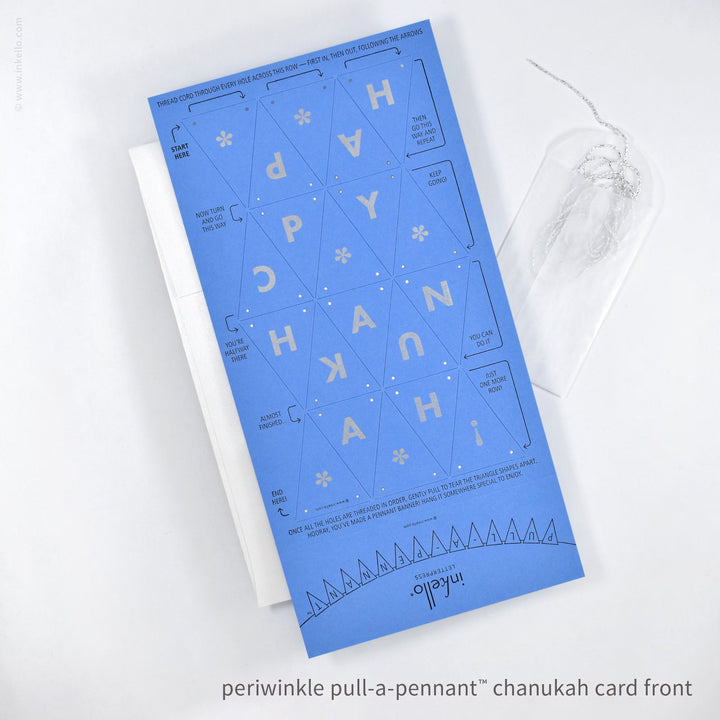 Happy Chanukah Pull-A-Pennant™ Greeting Card (