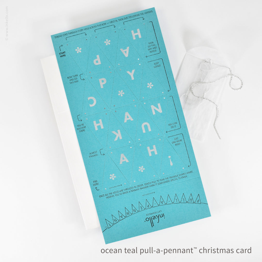 Merry Christmas Pull-A-Pennant™ Greeting Card (