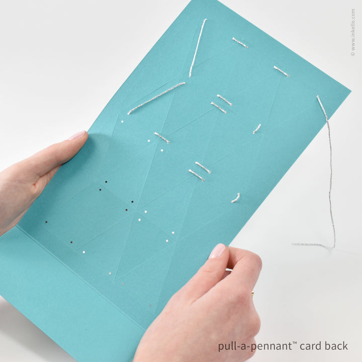 Merry Christmas Pull-A-Pennant™ Greeting Card (