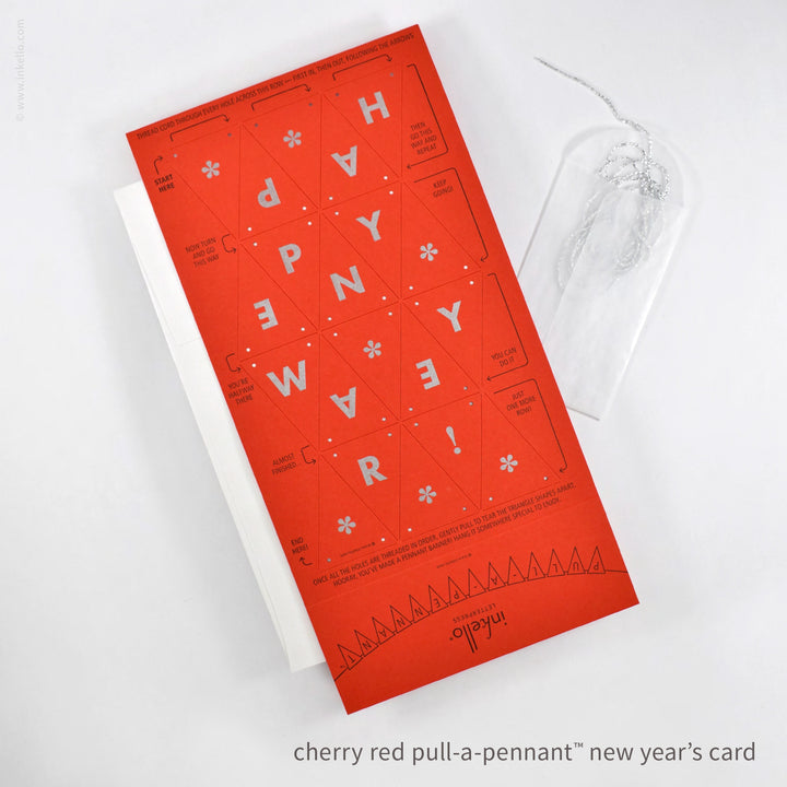 Happy New Year Pull-A-Pennant™ Greeting Card (