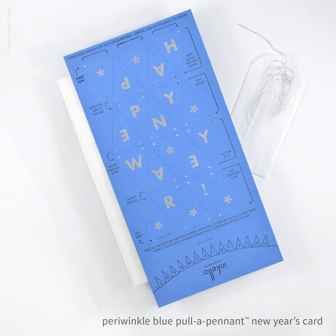 Happy New Year Pull-A-Pennant™ Greeting Card (