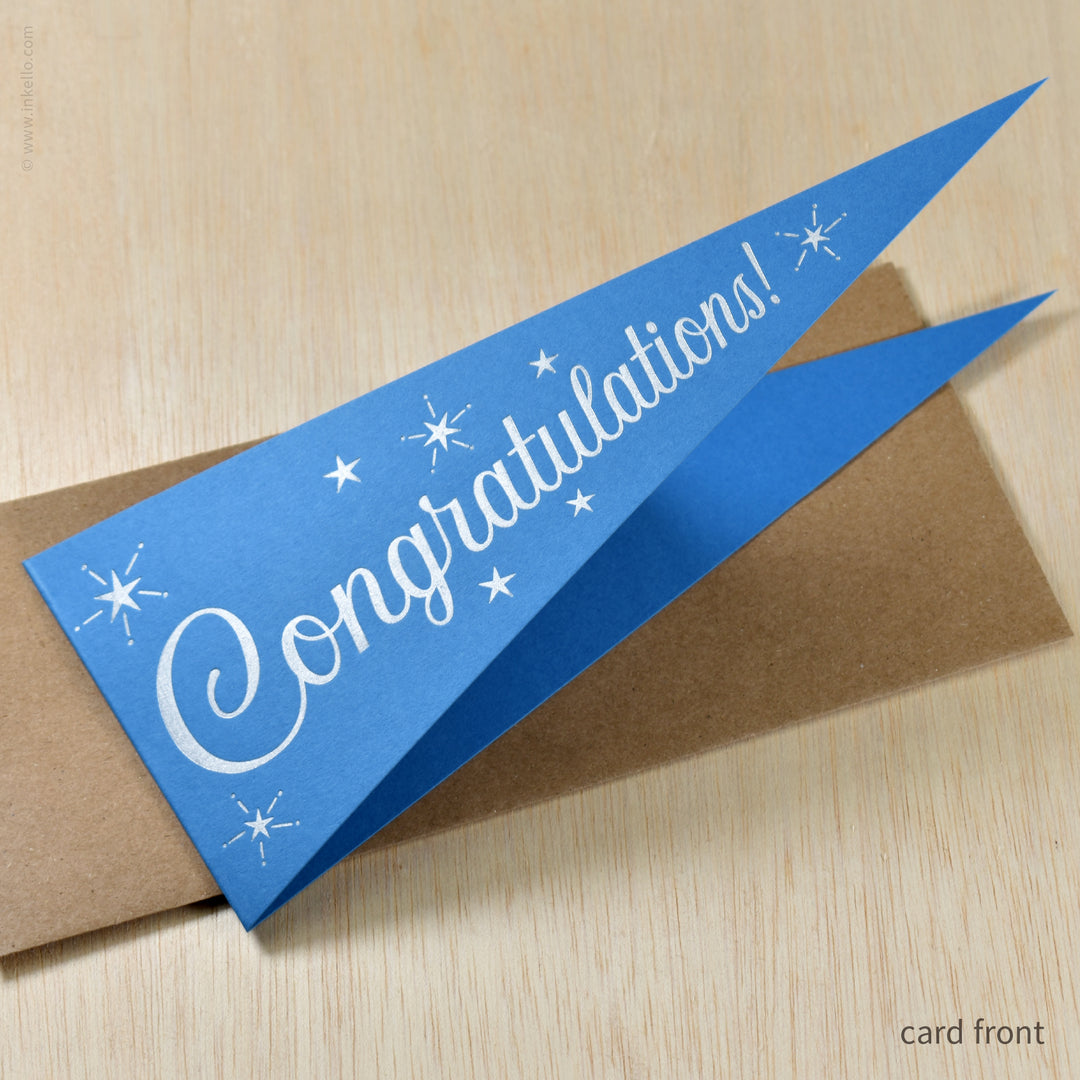 Congratulations Triangular Pennant Card (