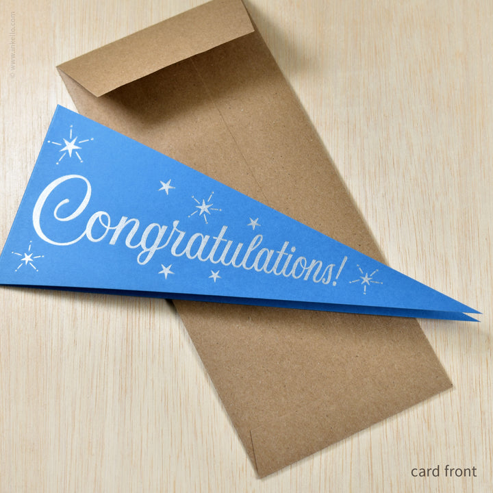 Congratulations Triangular Pennant Card (