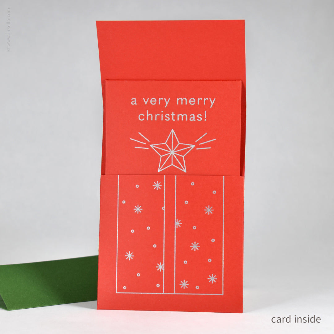 Merry Christmas Present Peek-a-Boo Card (