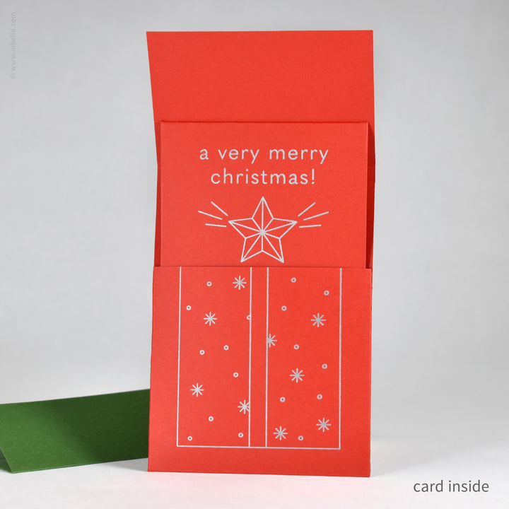 Merry Christmas Present Peek-a-Boo Card (