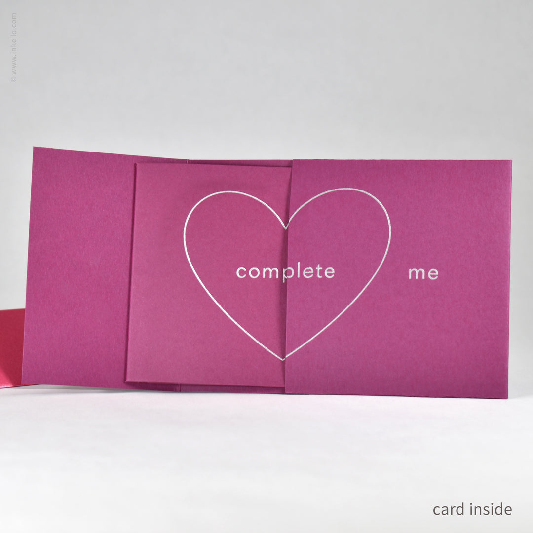 You Complete Me Peek-a-Boo Card (