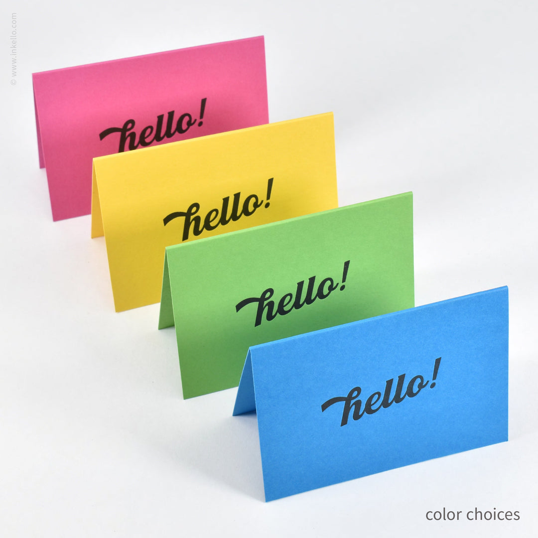 Bright Hello! Mini Cards (