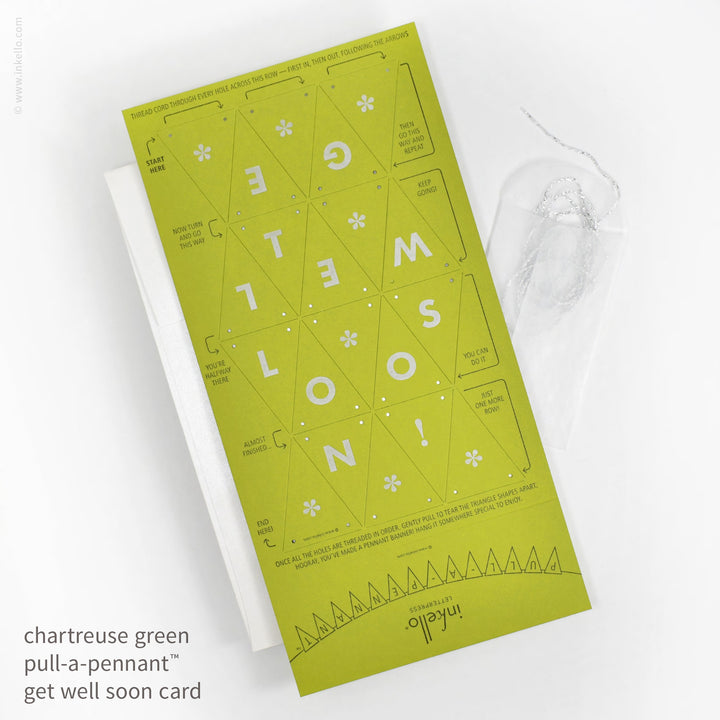 Get Well Soon Pull-A-Pennant™ Greeting Card (