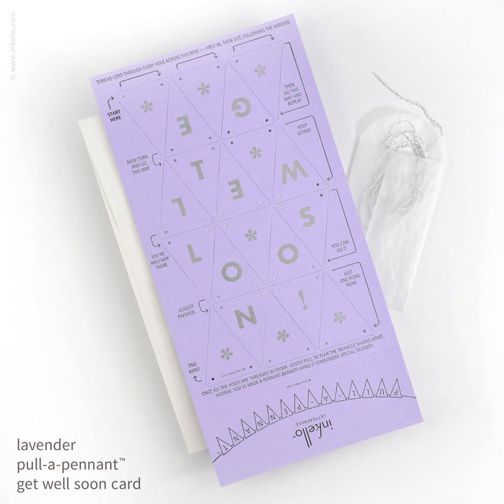 Get Well Soon Pull-A-Pennant™ Greeting Card (