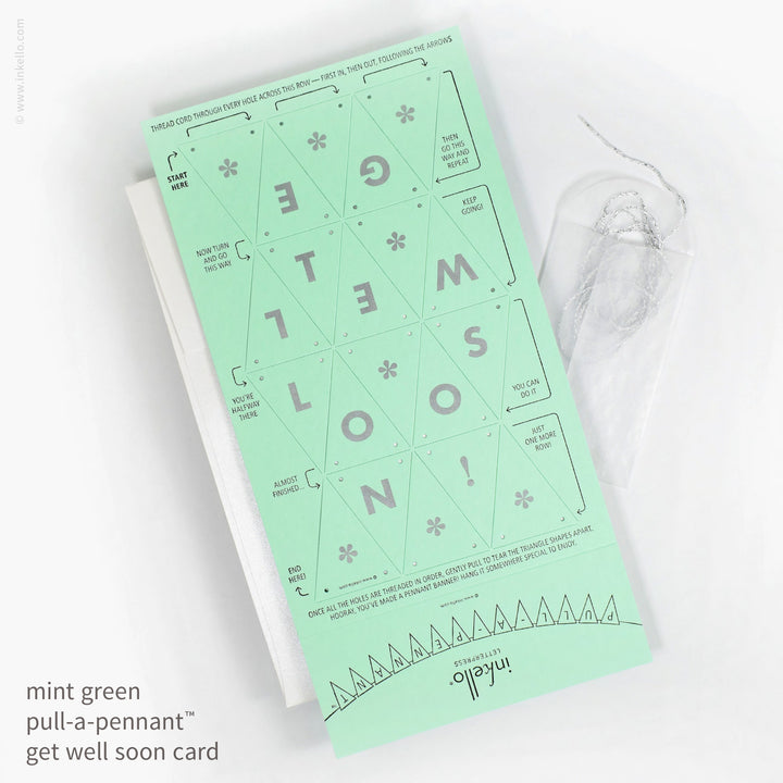 Get Well Soon Pull-A-Pennant™ Greeting Card (