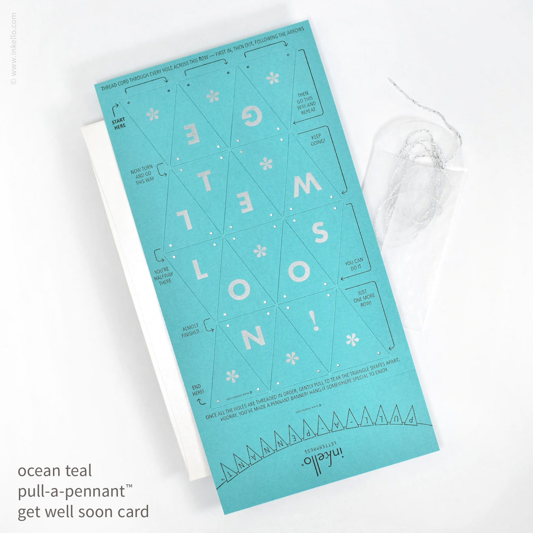 Get Well Soon Pull-A-Pennant™ Greeting Card (