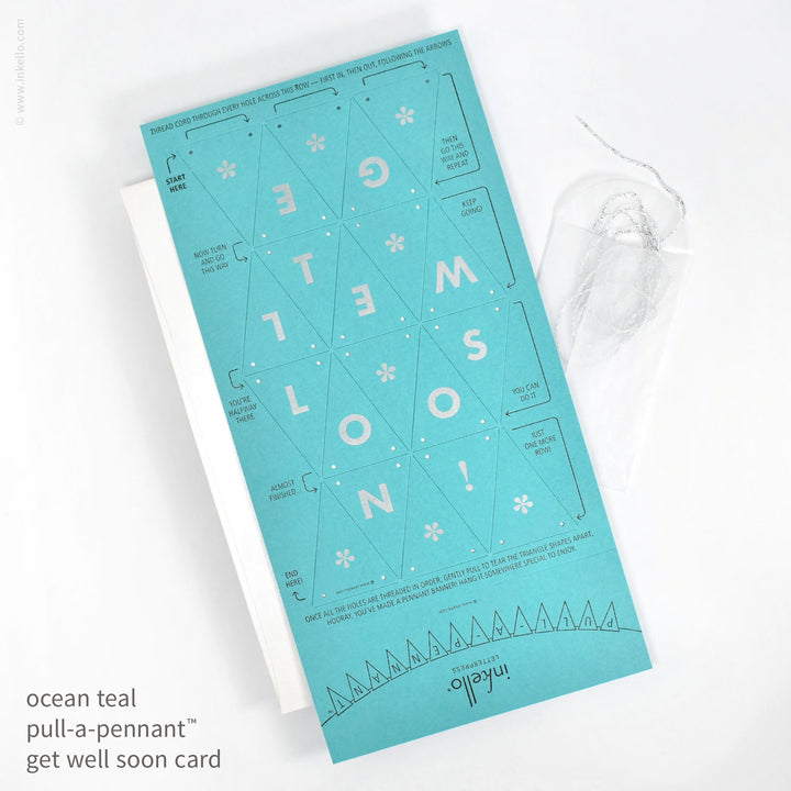 Get Well Soon Pull-A-Pennant™ Greeting Card (