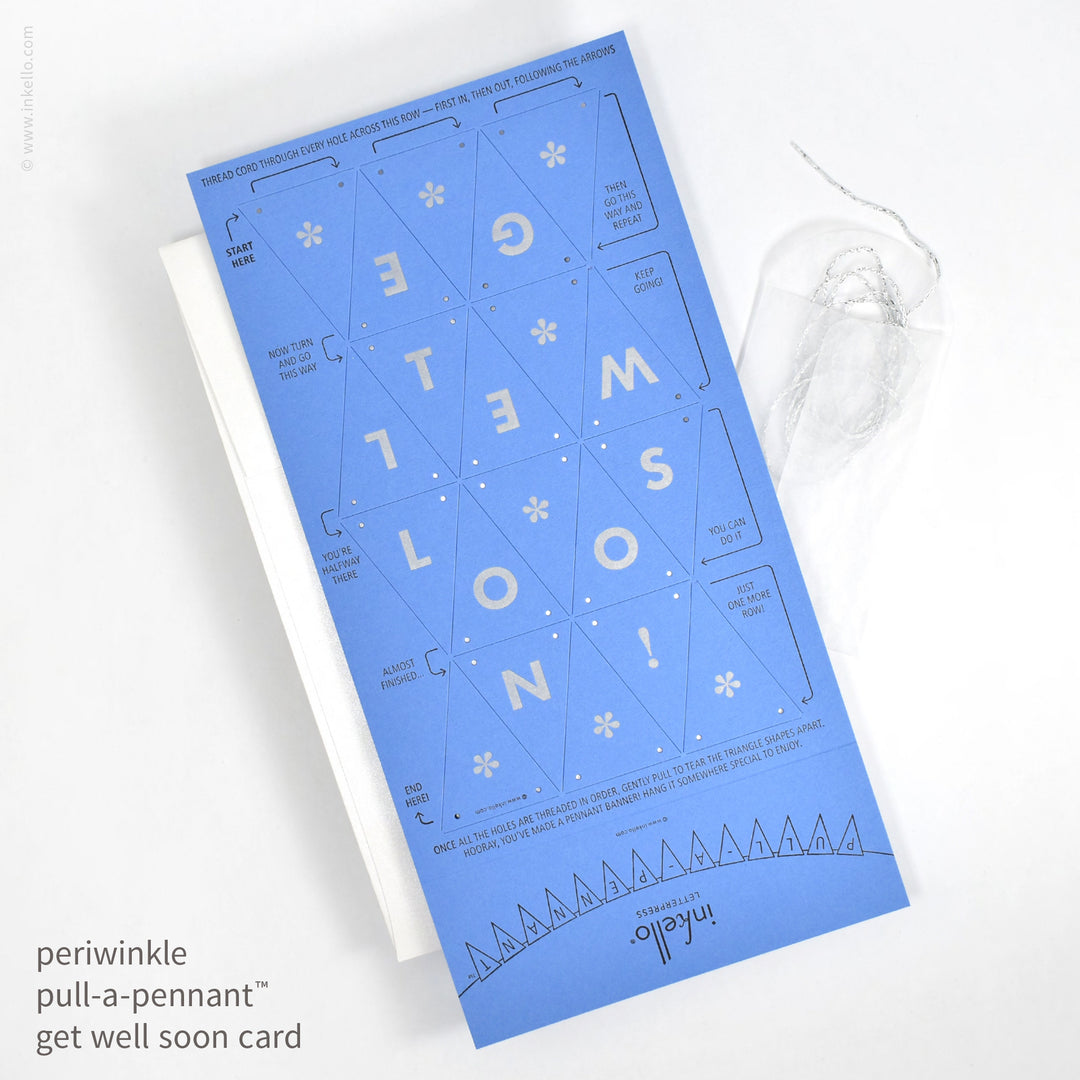 Get Well Soon Pull-A-Pennant™ Greeting Card (