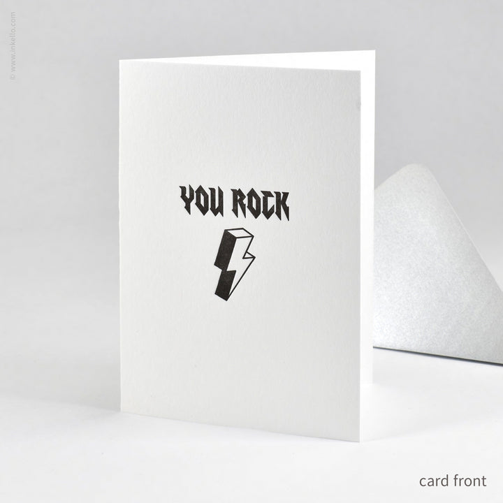 You Rock Lightning Bolt Card (
