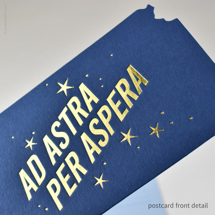 Ad Astra Per Aspera Diecut Kansas Postcard (