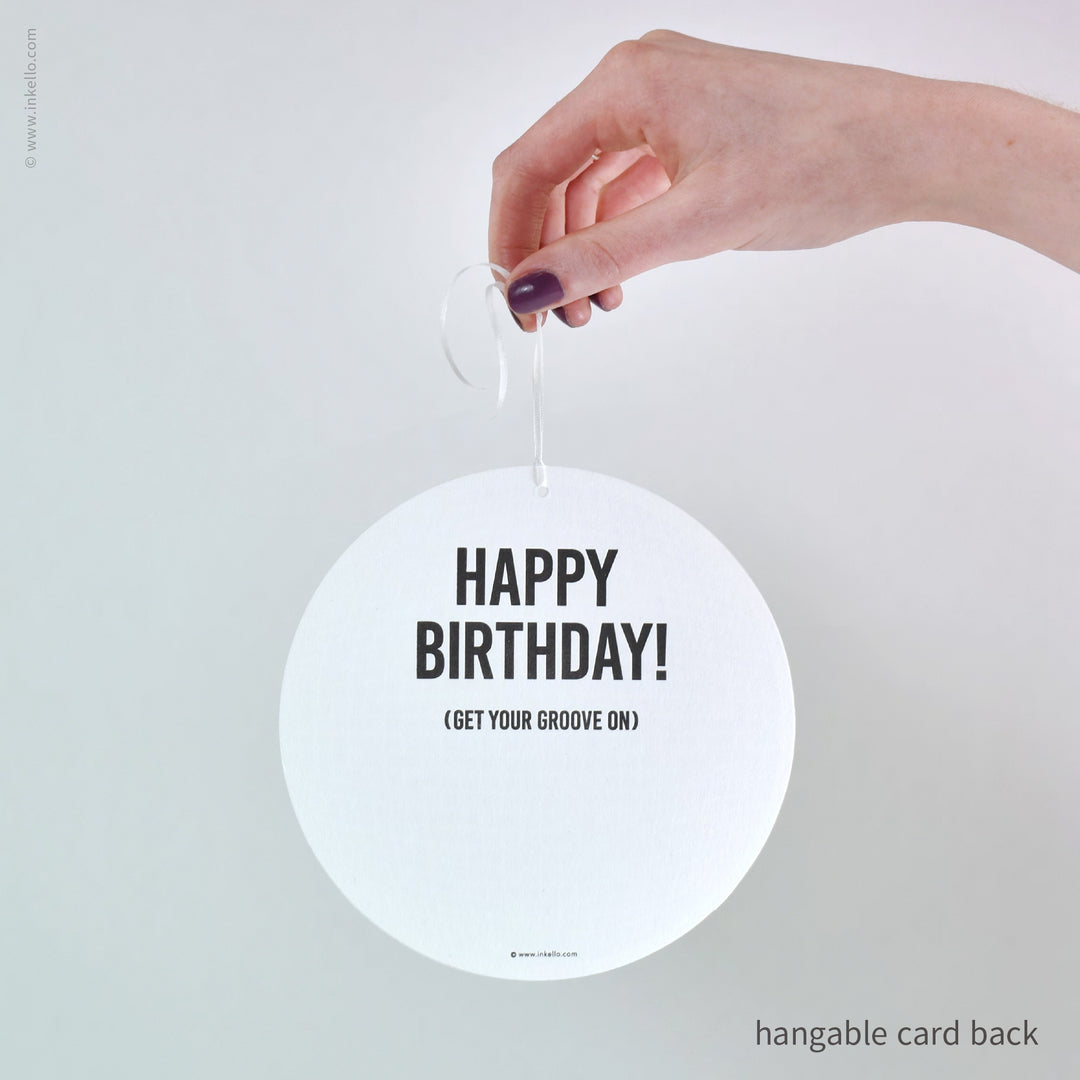 Disco Ball Hangable Birthday Card (