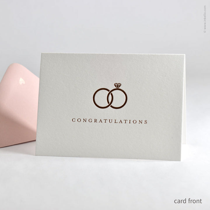 Congratulations Interlocking Wedding Rings Card (