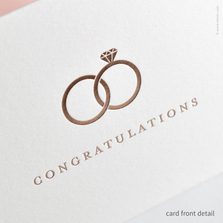 Congratulations Interlocking Wedding Rings Card (