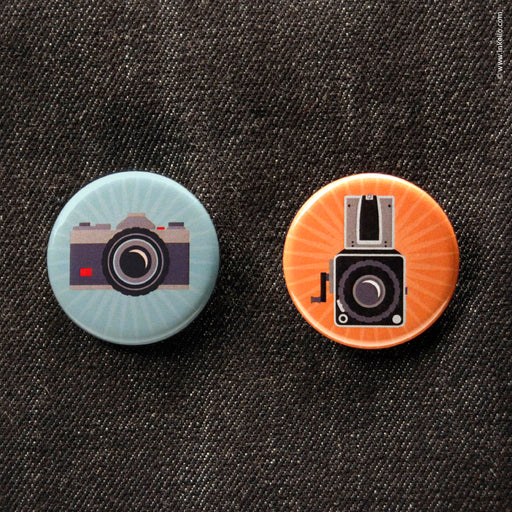 Camera Buttons (#607) Button - Inkello Letterpress