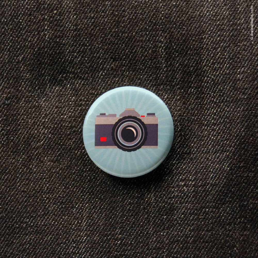 Camera Buttons (#607) Button - Inkello Letterpress
