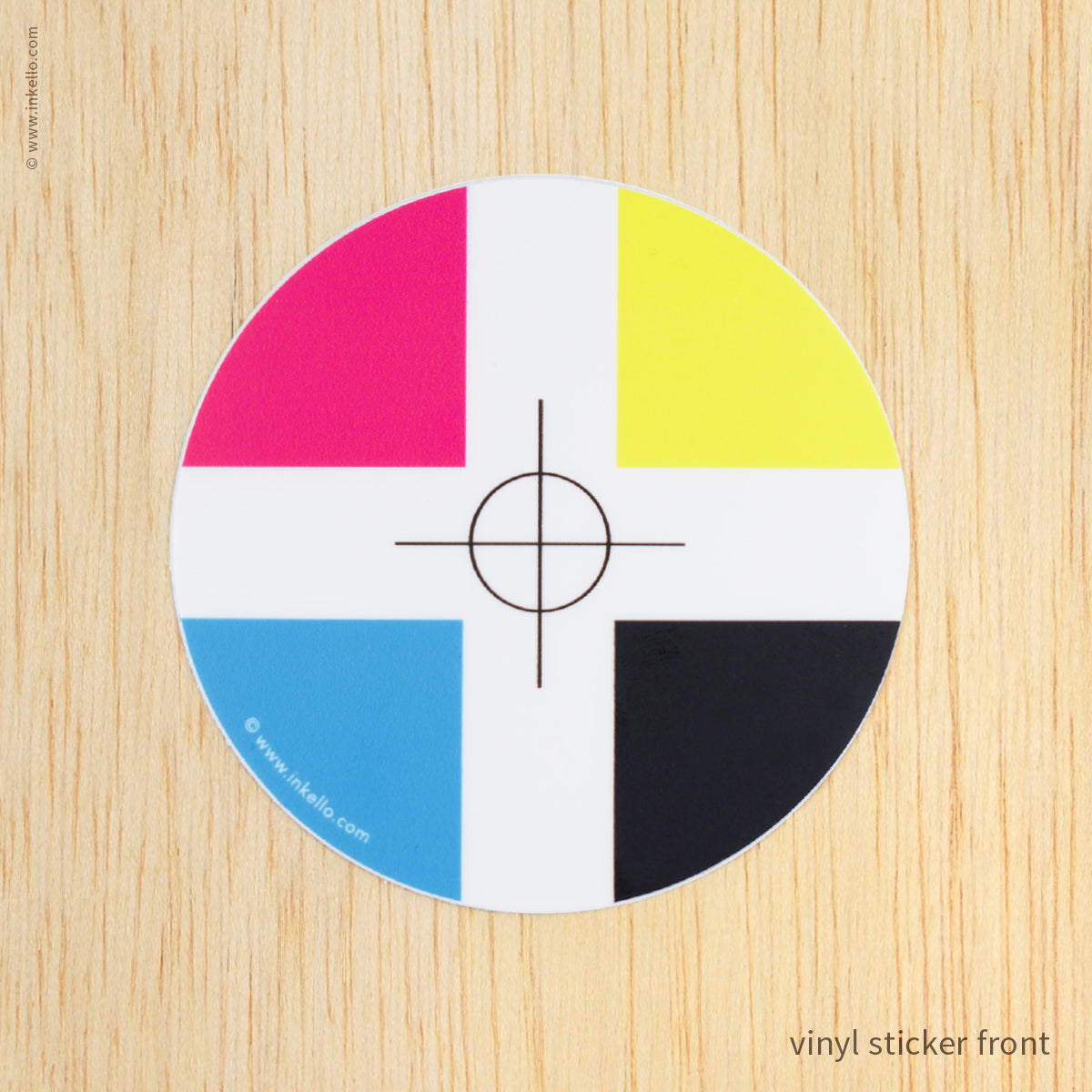 CMYK Registration Mark Sticker (#6054) — Inkello Letterpress