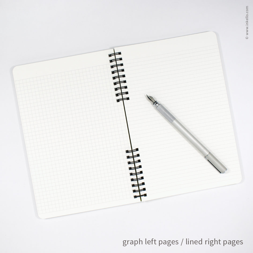 Big Burst Spiral Notebook with Mustard Cover and Black Ink (