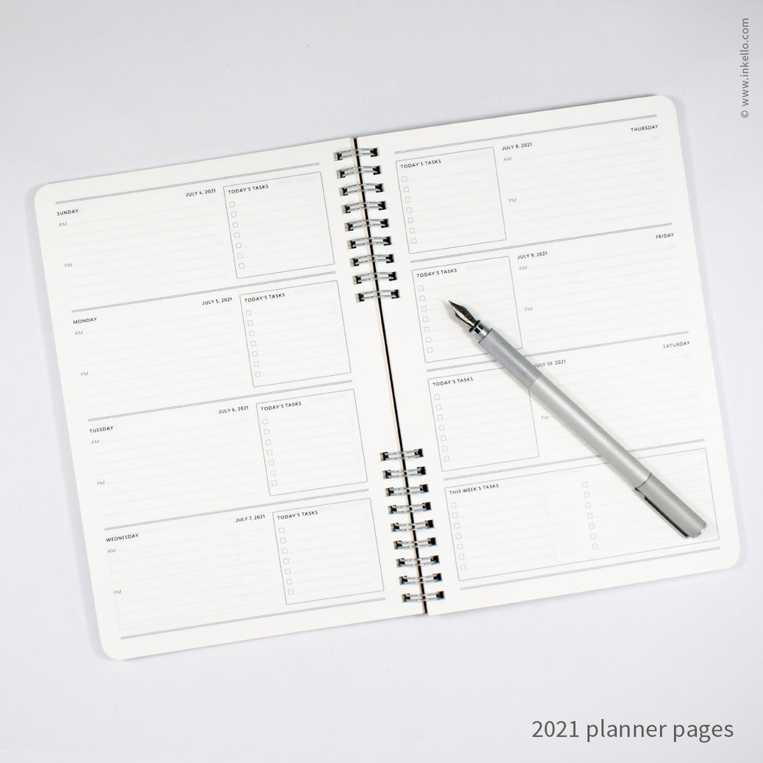 Silver Monogram Spiral Notebook with Kraft Cover (