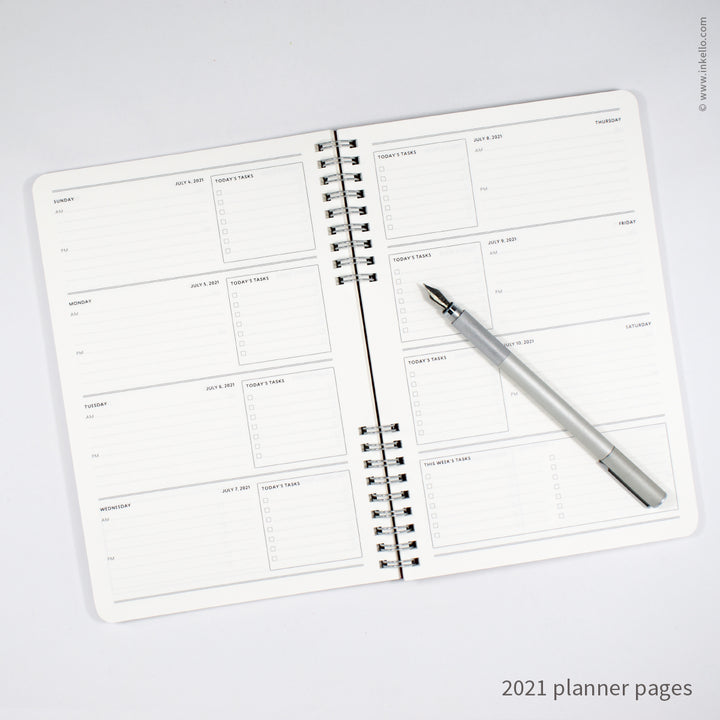 Silver Monogram Spiral Notebook with Kraft Cover (
