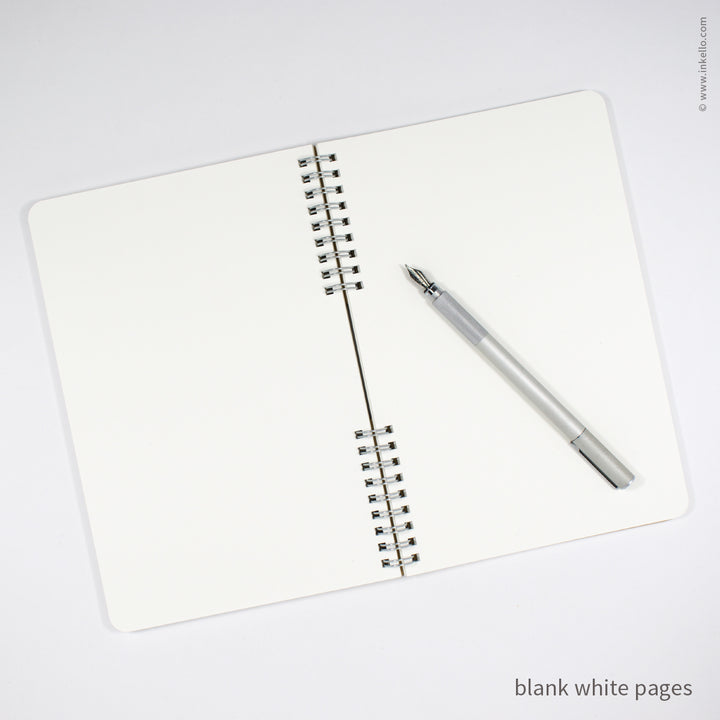 Silver Monogram Spiral Notebook with Kraft Cover (